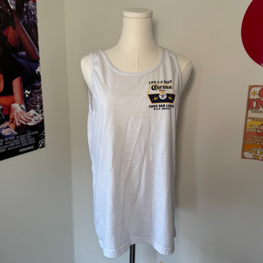 Corona Light Save Water Drink Beer Cabo Mexico Tank Top